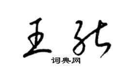 梁锦英王能草书个性签名怎么写