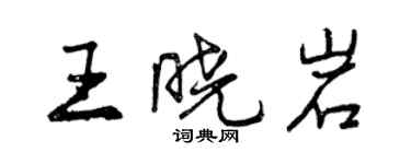 曾庆福王晓岩行书个性签名怎么写