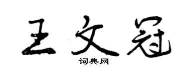 曾庆福王文冠行书个性签名怎么写