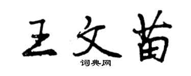 曾庆福王文苗行书个性签名怎么写