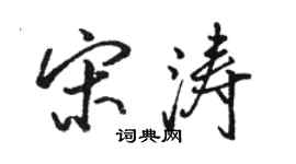 骆恒光宋涛行书个性签名怎么写