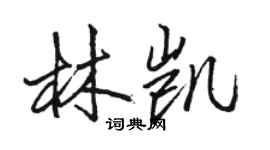 骆恒光林凯行书个性签名怎么写