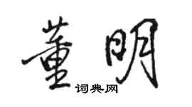 骆恒光董明行书个性签名怎么写