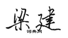 骆恒光梁建行书个性签名怎么写