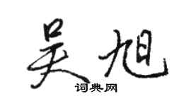 骆恒光吴旭行书个性签名怎么写