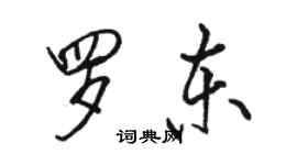 骆恒光罗东行书个性签名怎么写