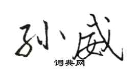 骆恒光孙威行书个性签名怎么写