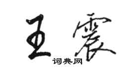 骆恒光王震行书个性签名怎么写
