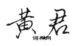 骆恒光黄君行书个性签名怎么写