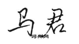 骆恒光马君行书个性签名怎么写