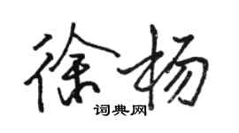 骆恒光徐杨行书个性签名怎么写