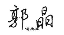 骆恒光郭晶行书个性签名怎么写
