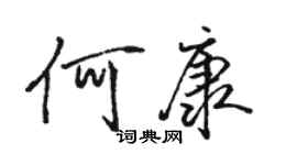 骆恒光何康行书个性签名怎么写