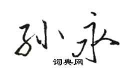 骆恒光孙永行书个性签名怎么写