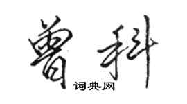 骆恒光曾科行书个性签名怎么写