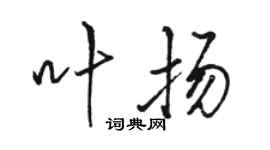 骆恒光叶扬行书个性签名怎么写