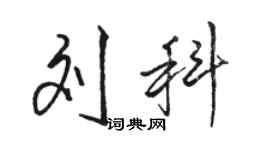 骆恒光刘科行书个性签名怎么写
