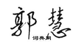 骆恒光郭慧行书个性签名怎么写
