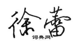 骆恒光徐蕾行书个性签名怎么写
