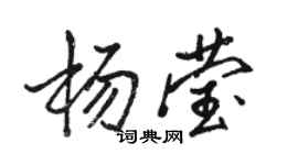骆恒光杨莹行书个性签名怎么写