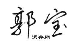 骆恒光郭宝行书个性签名怎么写