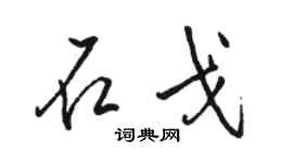 骆恒光石戈行书个性签名怎么写