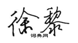 骆恒光徐黎行书个性签名怎么写