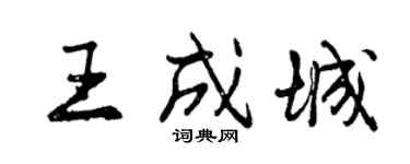 曾庆福王成城行书个性签名怎么写