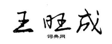曾庆福王旺成行书个性签名怎么写