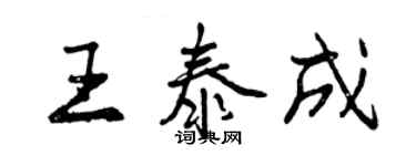 曾庆福王泰成行书个性签名怎么写