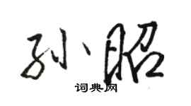 骆恒光孙昭行书个性签名怎么写