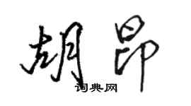 骆恒光胡昂行书个性签名怎么写