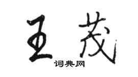 骆恒光王茂行书个性签名怎么写