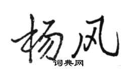 骆恒光杨风行书个性签名怎么写