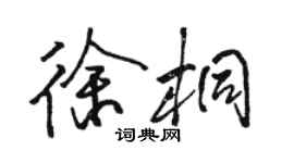 骆恒光徐桐行书个性签名怎么写