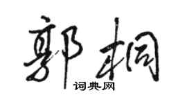 骆恒光郭桐行书个性签名怎么写