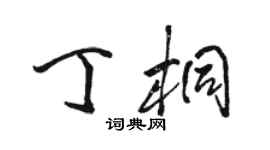 骆恒光丁桐行书个性签名怎么写