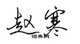 骆恒光赵寒行书个性签名怎么写