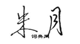 骆恒光朱月行书个性签名怎么写