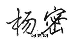 骆恒光杨密行书个性签名怎么写