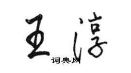 骆恒光王淳行书个性签名怎么写