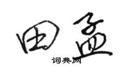 骆恒光田孟行书个性签名怎么写