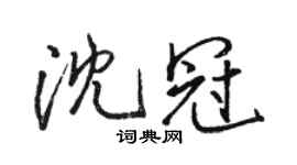 骆恒光沈冠行书个性签名怎么写