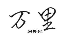 骆恒光万里行书个性签名怎么写