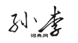 骆恒光孙李行书个性签名怎么写