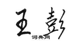 骆恒光王彭行书个性签名怎么写