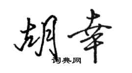 骆恒光胡幸行书个性签名怎么写