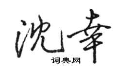 骆恒光沈幸行书个性签名怎么写