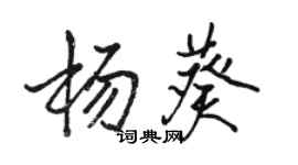 骆恒光杨葵行书个性签名怎么写