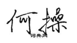 骆恒光何操行书个性签名怎么写